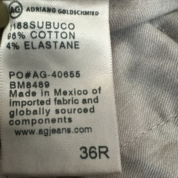 AG Adriano Goldschmied Pants The Lux Gray Tailored Trouser 36x34.5 Work Casual - Picture 6 of 14